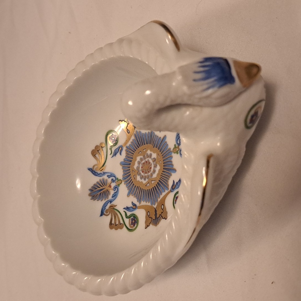 Vintage Elizabeth Arden Orient Express Swan Soap Candy Nut Trinket Dish